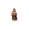 Body grande taille résille noire 